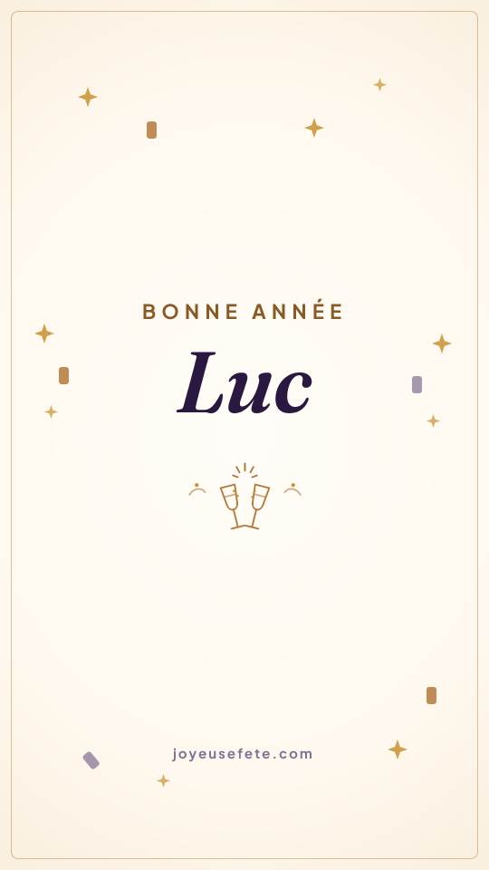 Image « Bonne année Luc » au format story