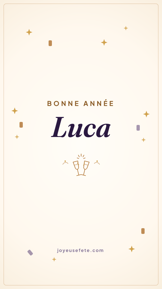 Image « Bonne année Luca » au format story