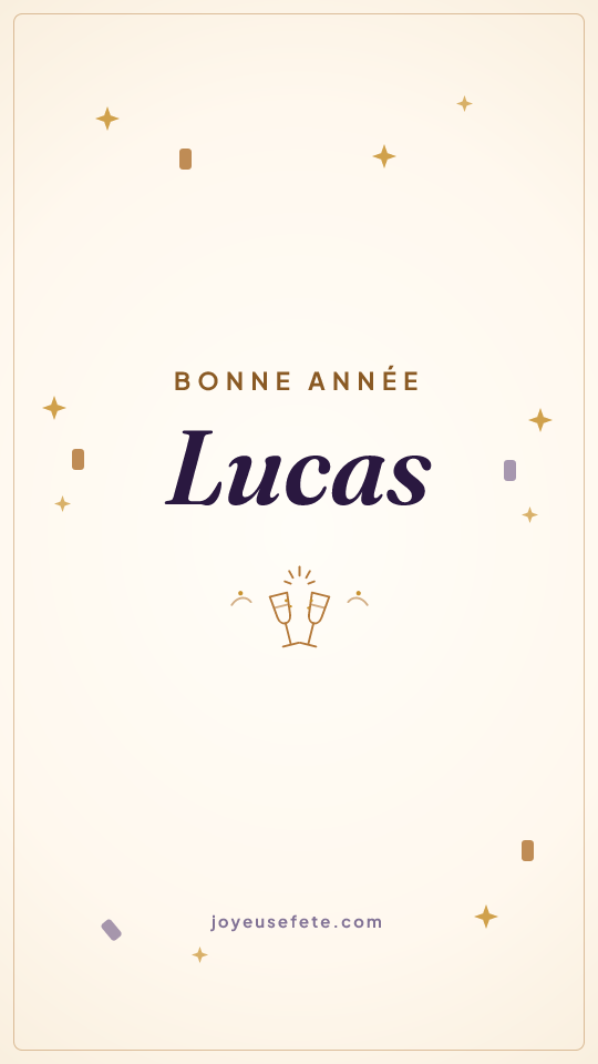 Image « Bonne année Lucas » au format story