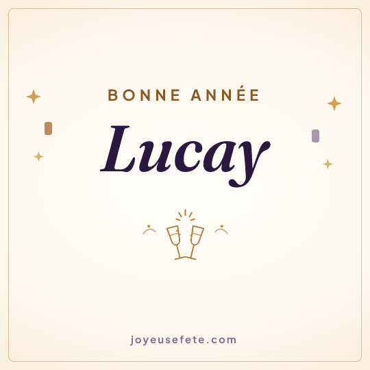 Image carrée « Bonne année Lucay » pour WhatsApp