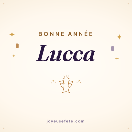 Image carrée « Bonne année Lucca » pour WhatsApp