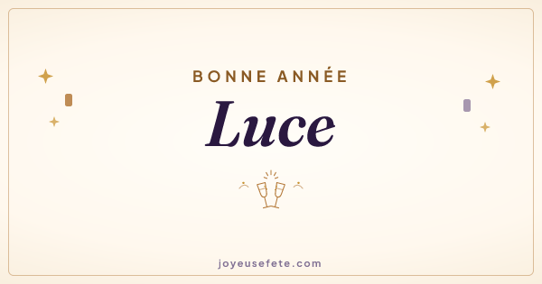 Image « Bonne année Luce » au format large