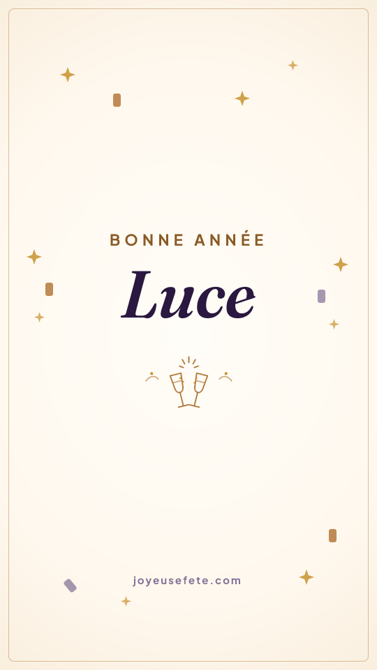 Image « Bonne année Luce » au format story