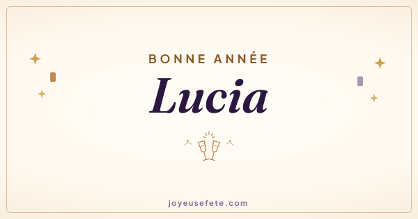 Image « Bonne année Lucia » au format large