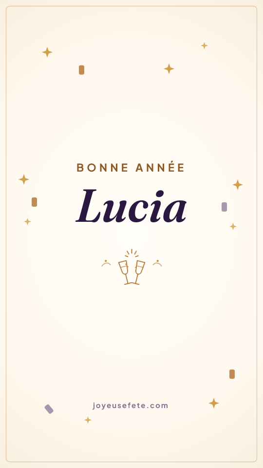 Image « Bonne année Lucia » au format story