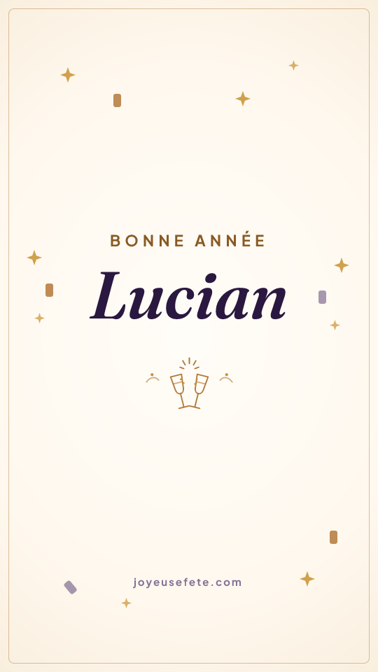 Image « Bonne année Lucian » au format story
