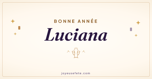 Image « Bonne année Luciana » au format large