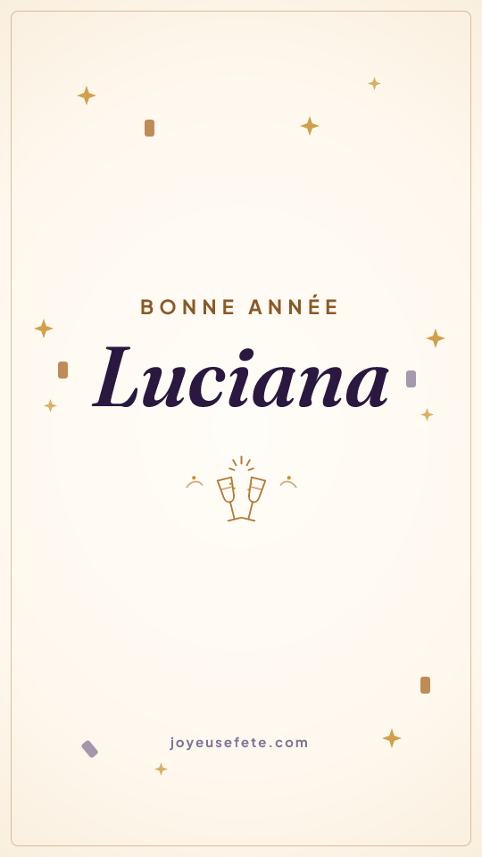 Image « Bonne année Luciana » au format story