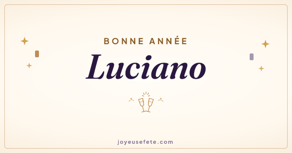 Image « Bonne année Luciano » au format large