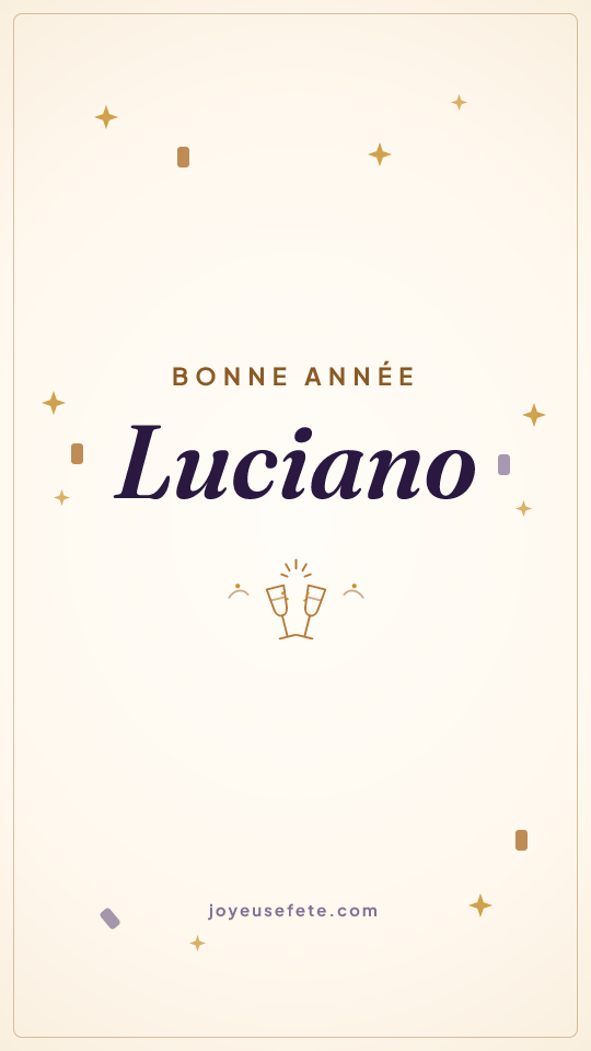 Image « Bonne année Luciano » au format story