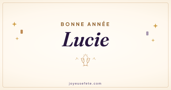 Image « Bonne année Lucie » au format large