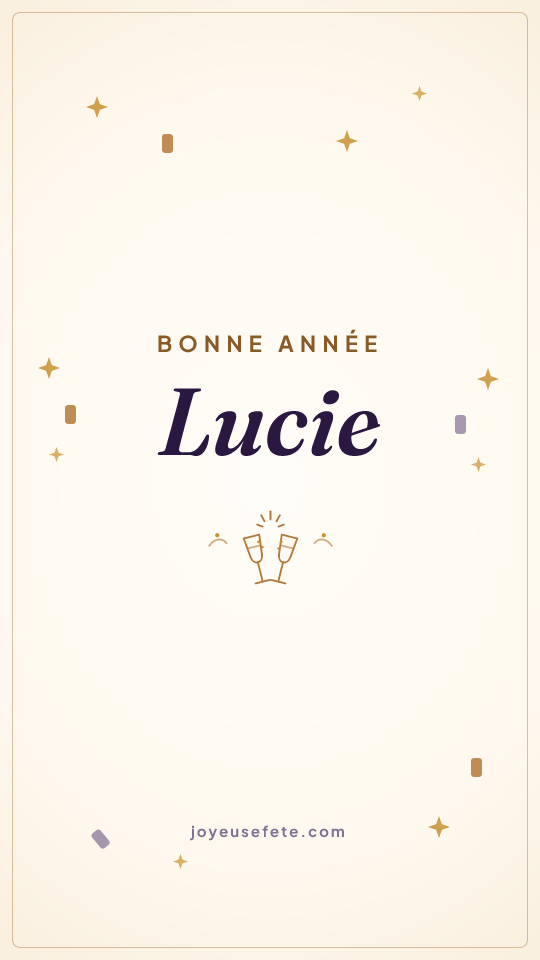 Image « Bonne année Lucie » au format story