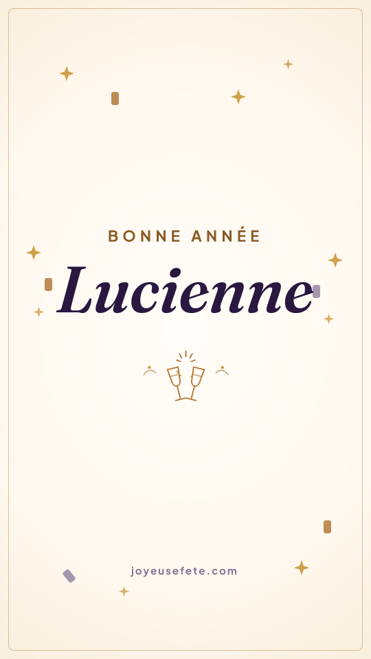 Image « Bonne année Lucienne » au format story