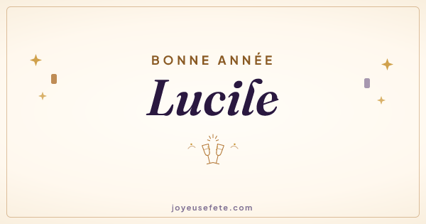 Image « Bonne année Lucile » au format large