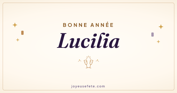 Image « Bonne année Lucilia » au format large
