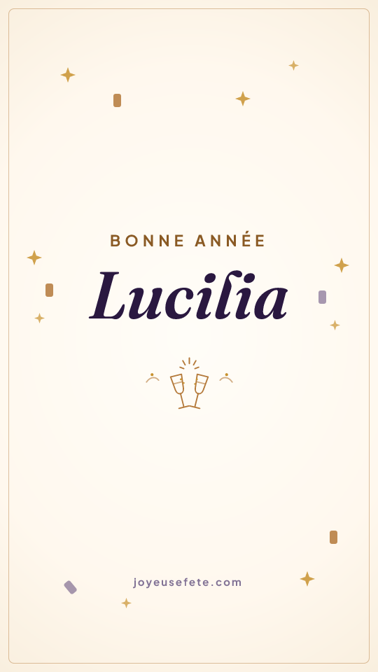 Image « Bonne année Lucilia » au format story