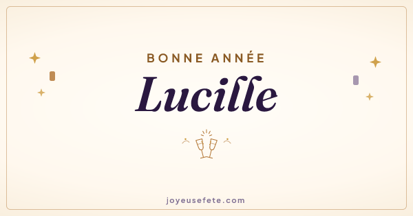 Image « Bonne année Lucille » au format large