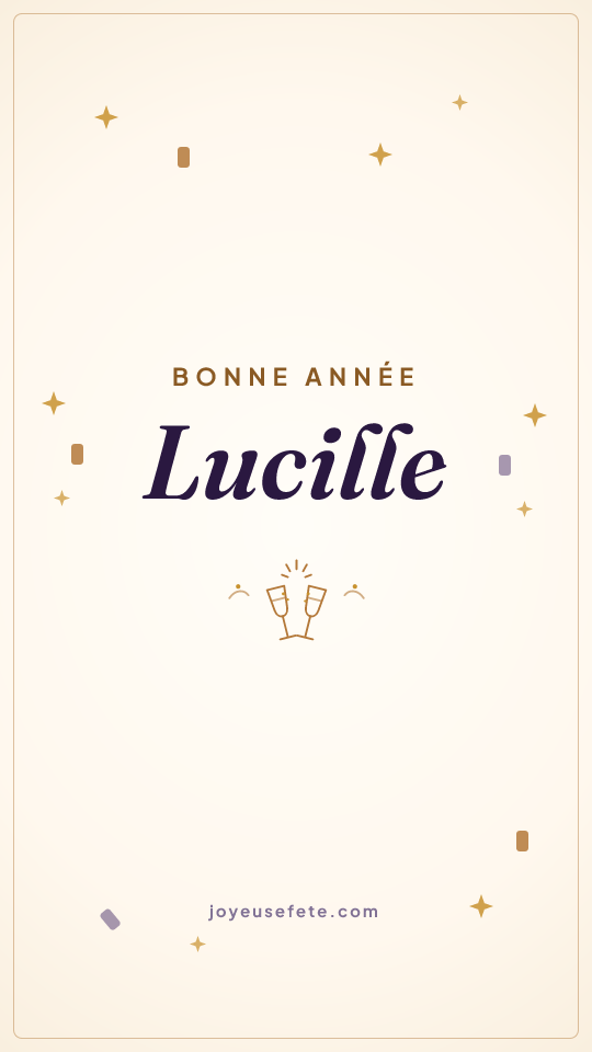 Image « Bonne année Lucille » au format story
