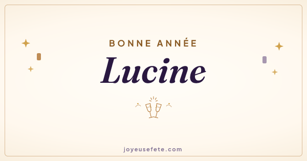 Image « Bonne année Lucine » au format large