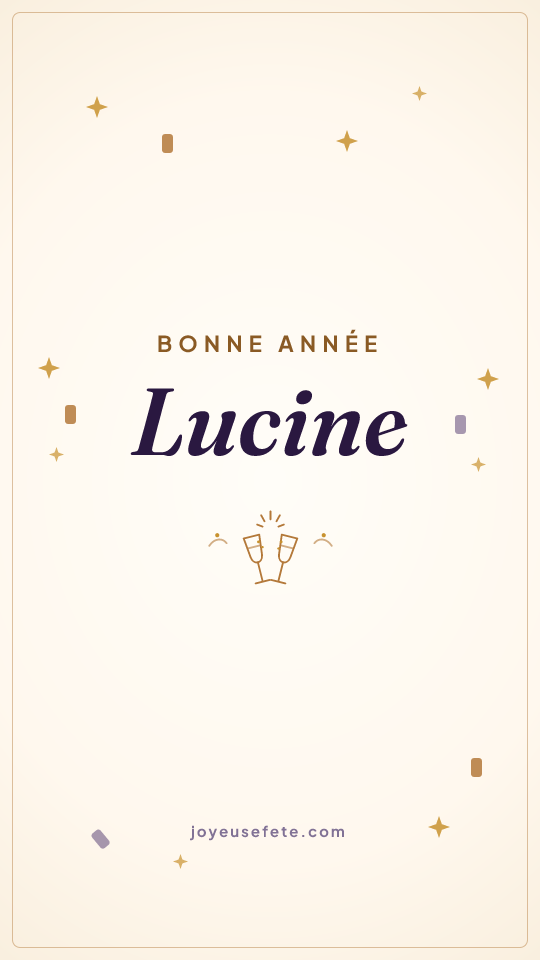 Image « Bonne année Lucine » au format story