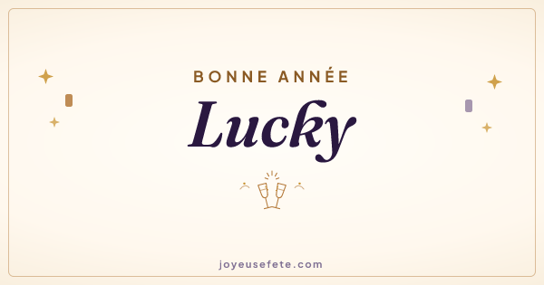 Image « Bonne année Lucky » au format large