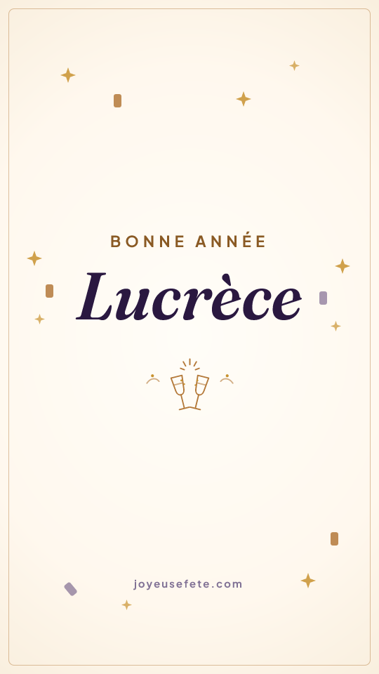 Image « Bonne année Lucrèce » au format story