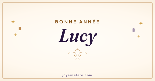 Image « Bonne année Lucy » au format large