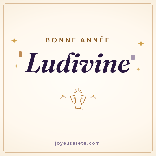 Image carrée « Bonne année Ludivine » pour WhatsApp