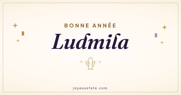 Image « Bonne année Ludmila » au format large