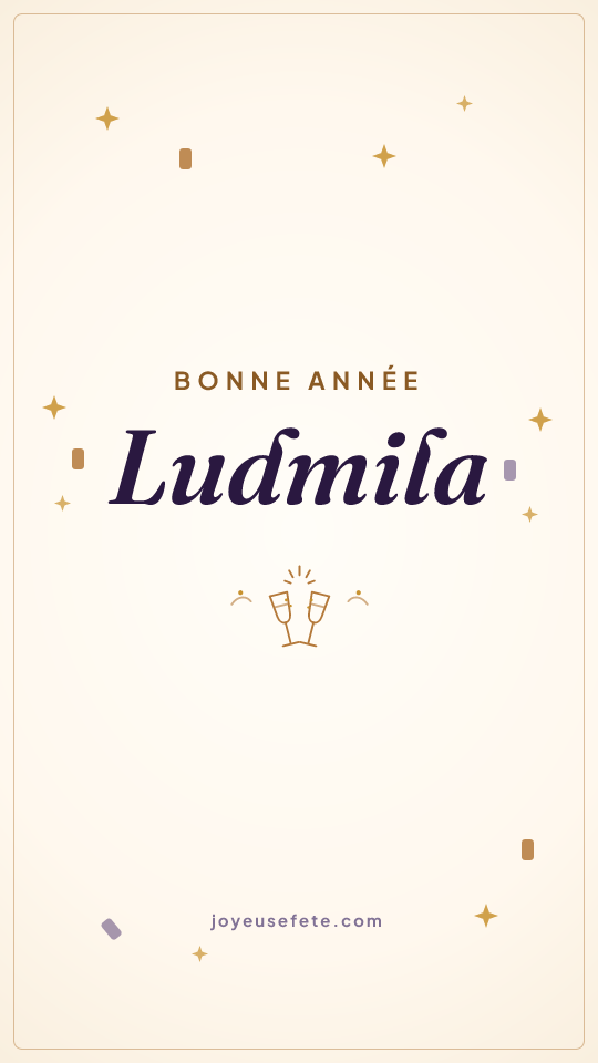 Image « Bonne année Ludmila » au format story