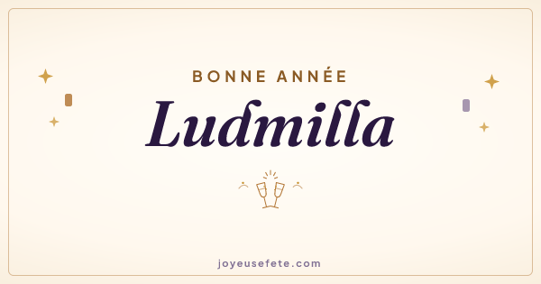 Image « Bonne année Ludmilla » au format large