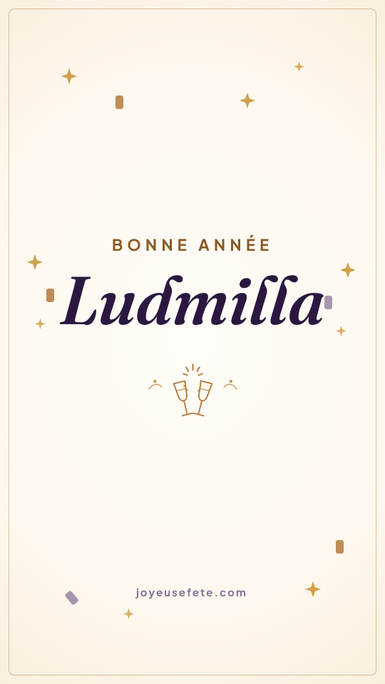 Image « Bonne année Ludmilla » au format story