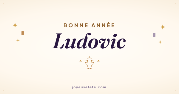 Image « Bonne année Ludovic » au format large