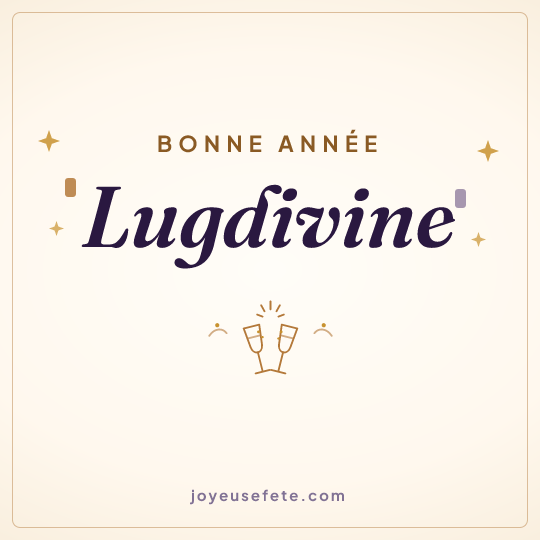 Image carrée « Bonne année Lugdivine » pour WhatsApp