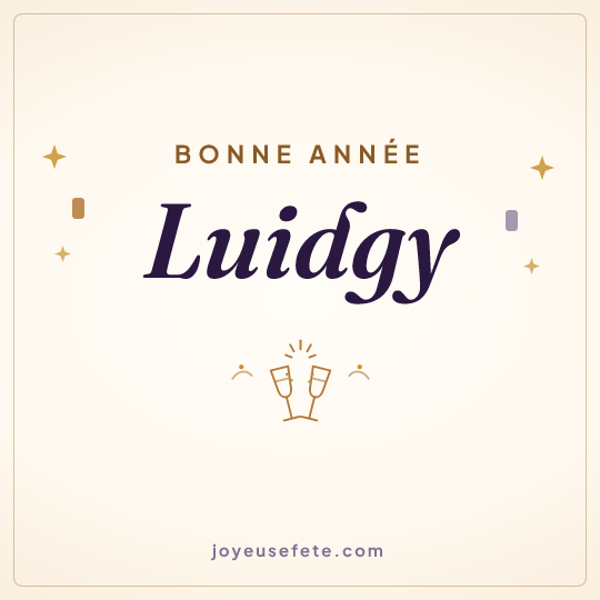 Image carrée « Bonne année Luidgy » pour WhatsApp