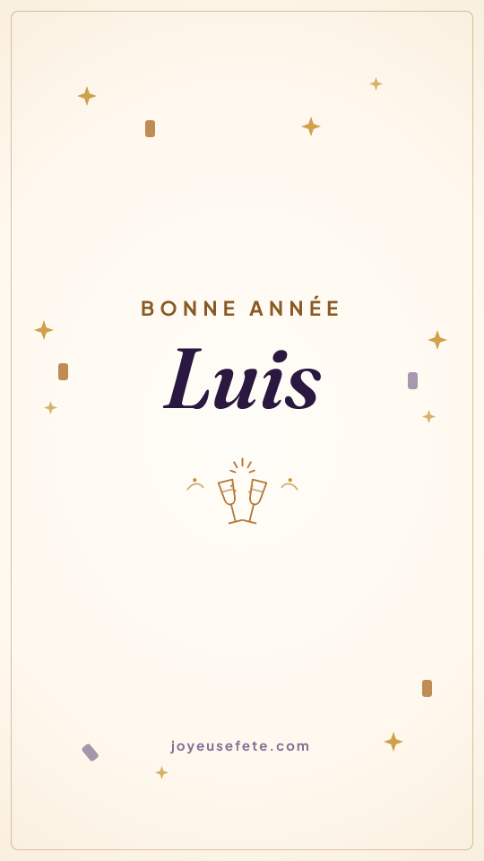 Image « Bonne année Luis » au format story