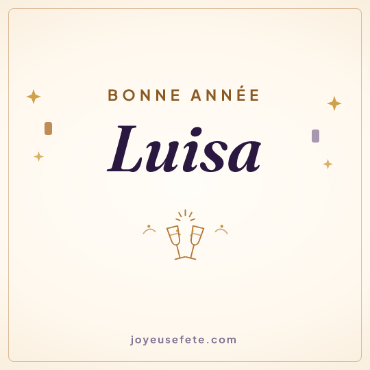 Image carrée « Bonne année Luisa » pour WhatsApp