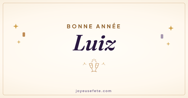 Image « Bonne année Luiz » au format large
