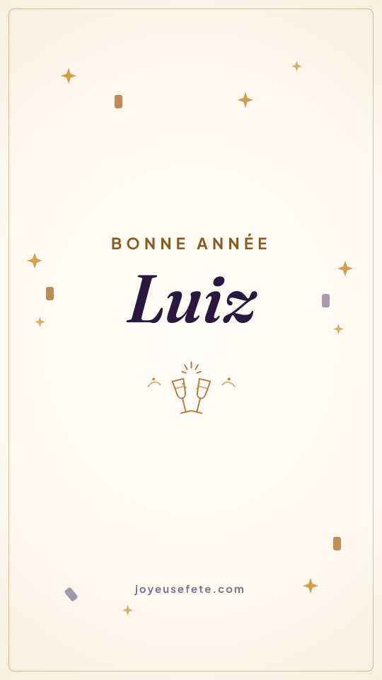 Image « Bonne année Luiz » au format story