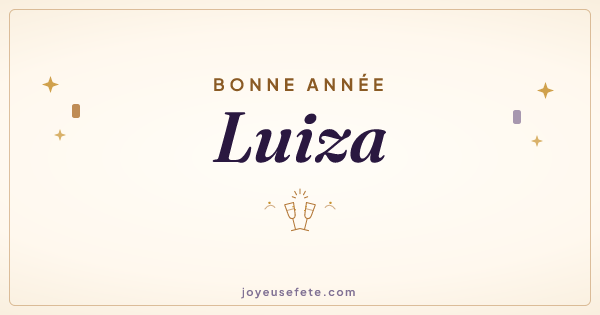 Image « Bonne année Luiza » au format large