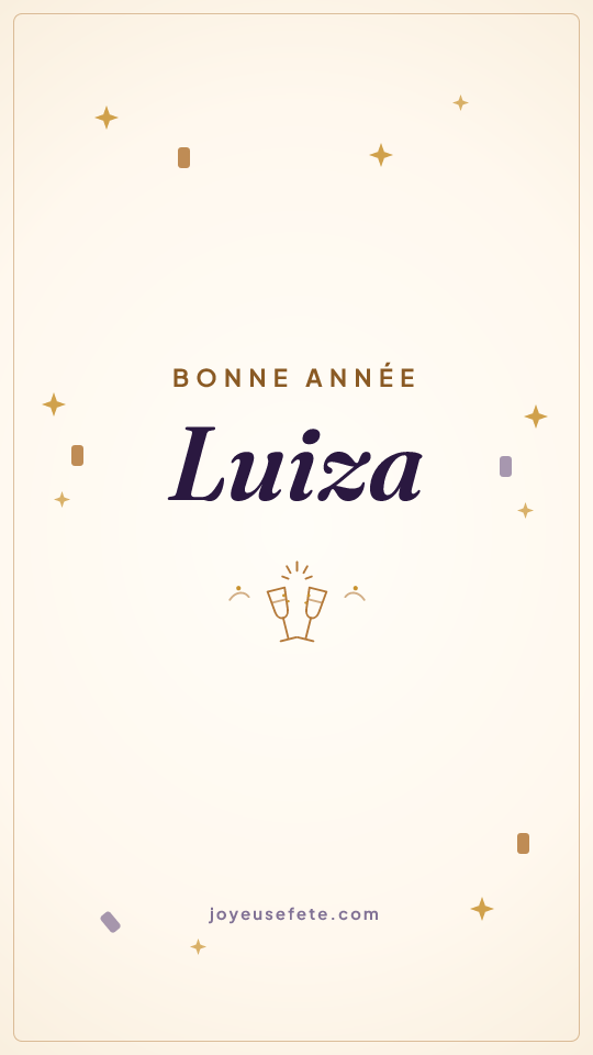 Image « Bonne année Luiza » au format story