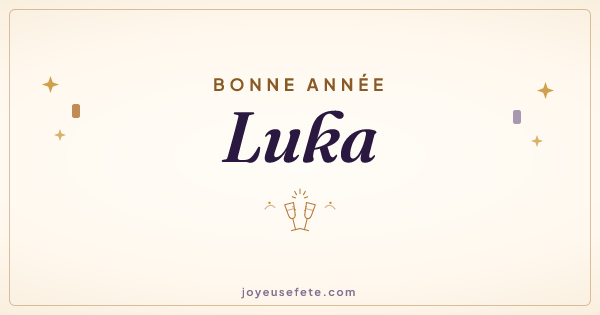 Image « Bonne année Luka » au format large