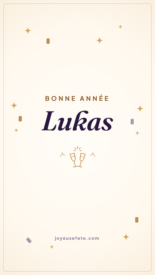 Image « Bonne année Lukas » au format story
