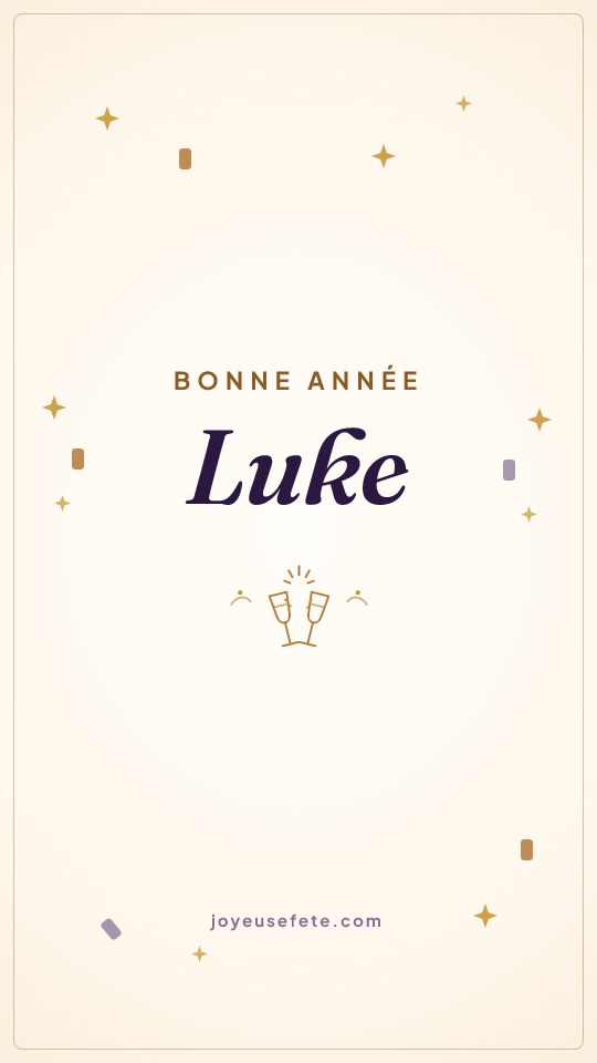 Image « Bonne année Luke » au format story