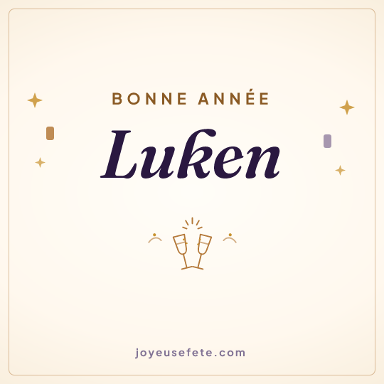 Image carrée « Bonne année Luken » pour WhatsApp