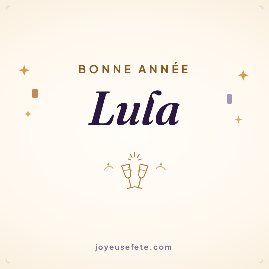 Image carrée « Bonne année Lula » pour WhatsApp
