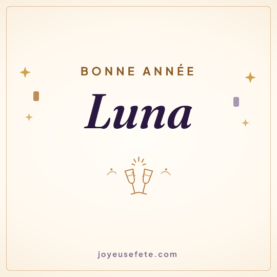 Image carrée « Bonne année Luna » pour WhatsApp