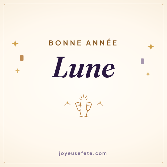 Image carrée « Bonne année Lune » pour WhatsApp