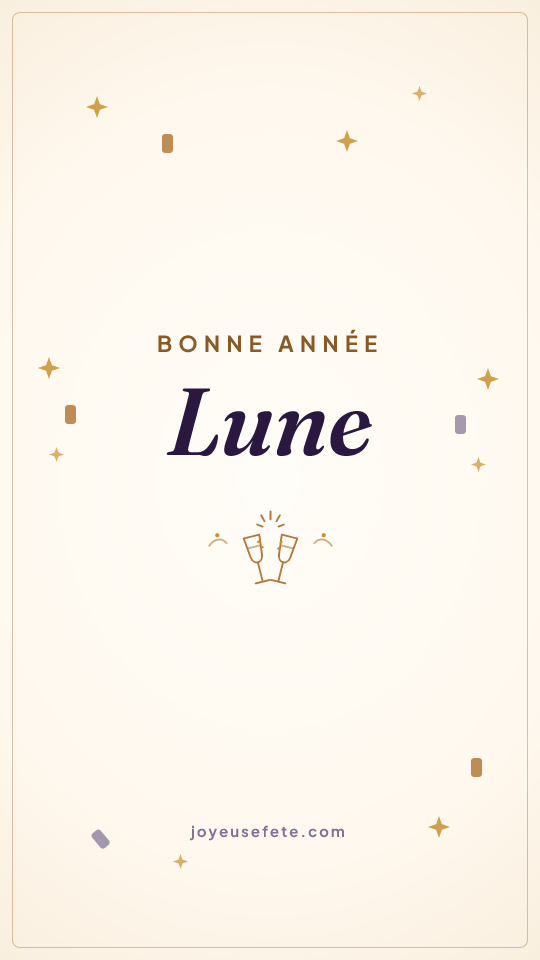 Image « Bonne année Lune » au format story