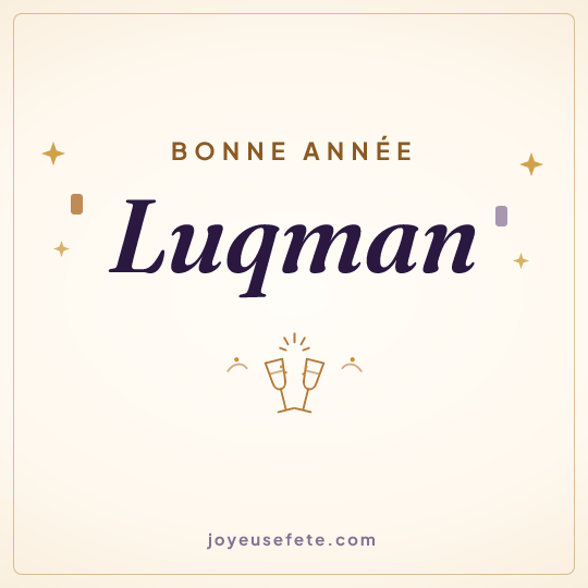 Image carrée « Bonne année Luqman » pour WhatsApp